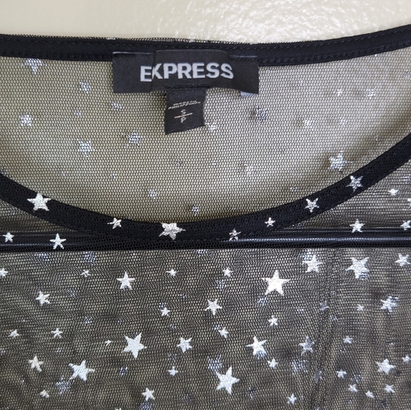 Express Star Mesh Top Black - Picture 6 of 7